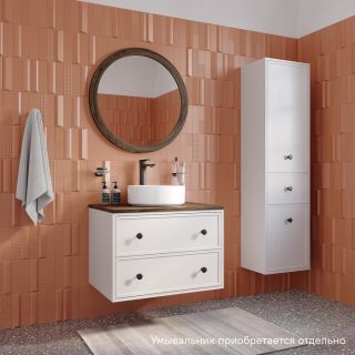 Тумба подвесная IDDIS Torr TOR70WMi95K со столешницей 70см орех макадамия/белый матовый